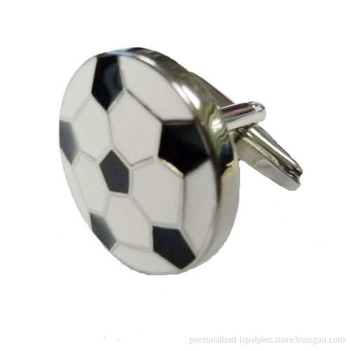 Football Shaped Logo Cuff Links Cufflinks And Tie Clips For Souvenirs And Apparel Access